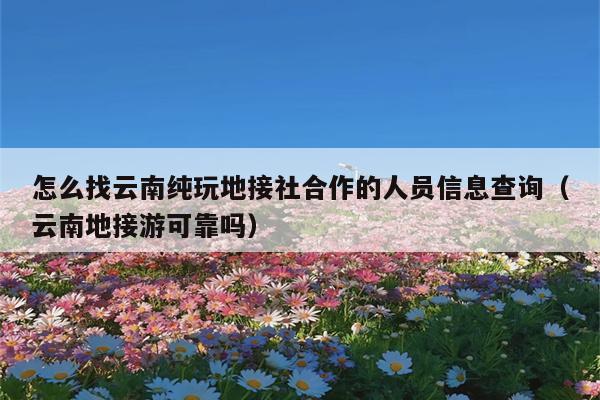 怎么找云南纯玩地接社合作的人员信息查询（云南地接游可靠吗）