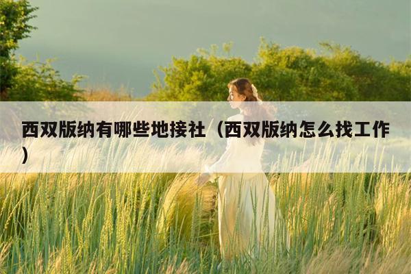 西双版纳有哪些地接社（西双版纳怎么找工作）