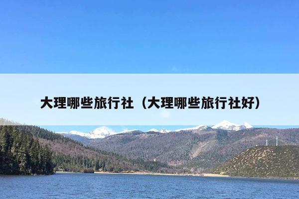 大理哪些旅行社（大理哪些旅行社好）