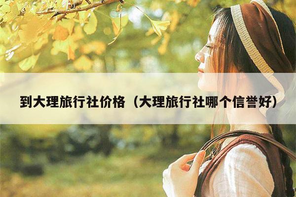到大理旅行社价格（大理旅行社哪个信誉好）